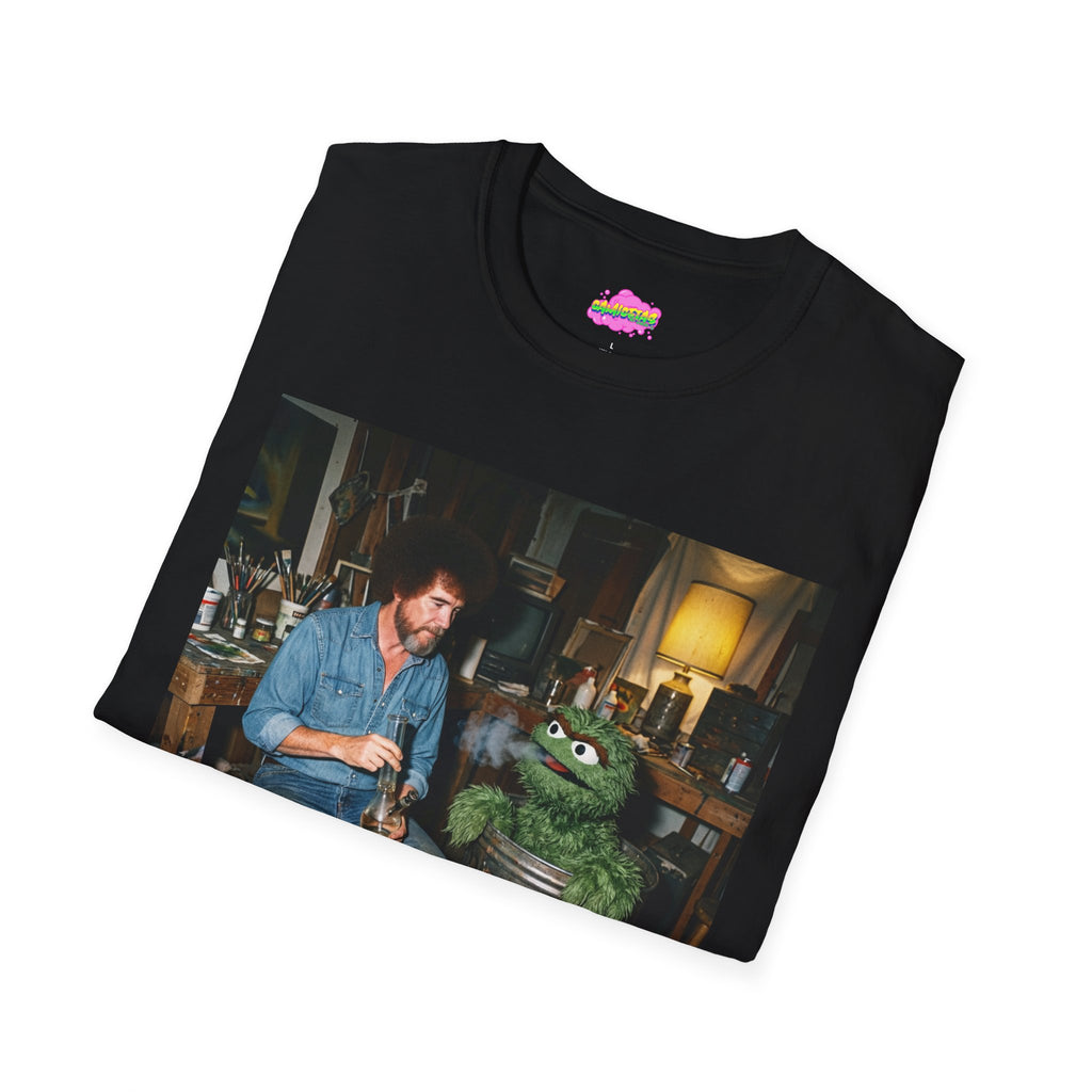 Bob Ross & Oscar the Grouch Photo T-Shirt