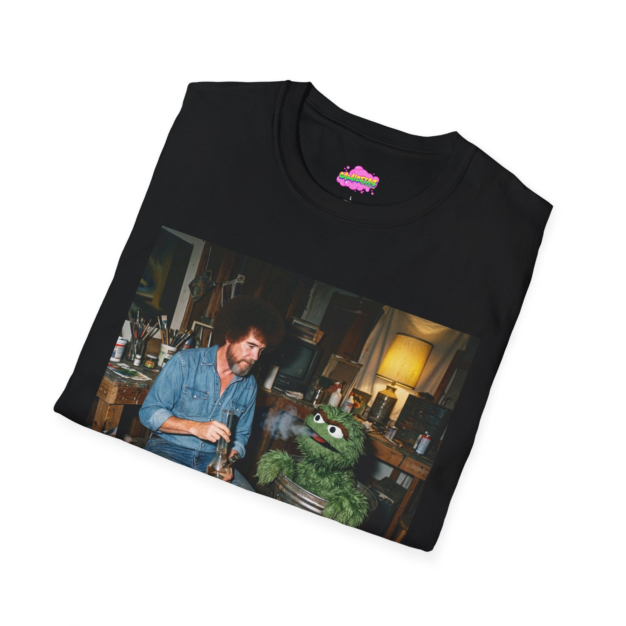 Bob Ross & Oscar the Grouch Photo T-Shirt